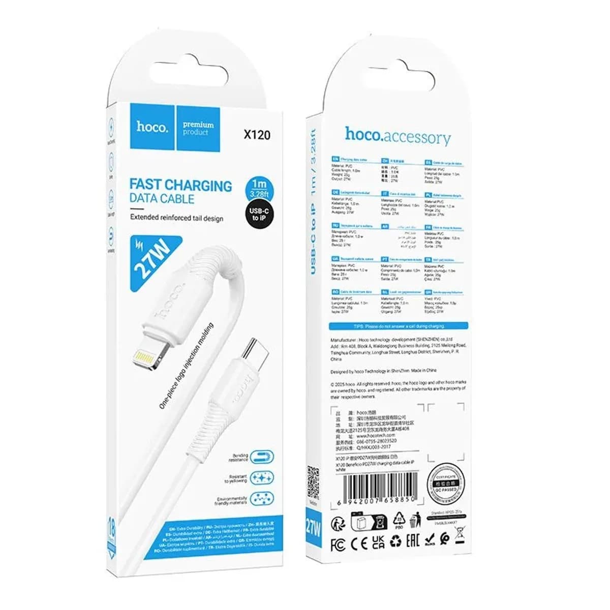 Câble Hoco X120 pour iPhone
