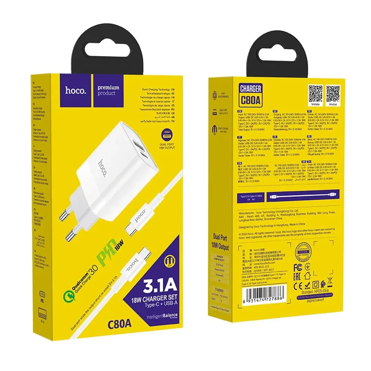 Chargeur Hoco Type-C 20W