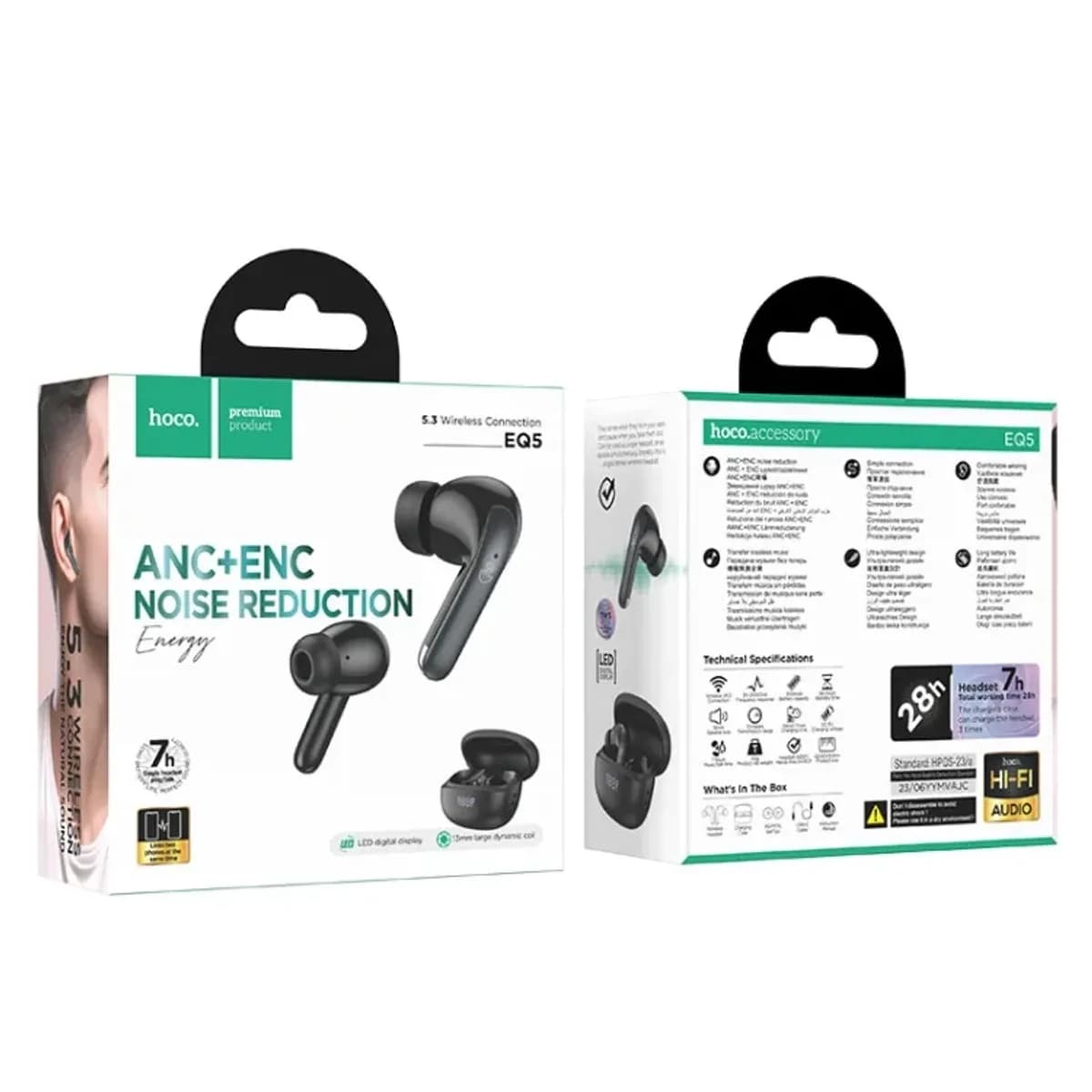 Écouteurs sans fil Hoco EQ5 ANC+ENC